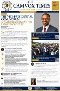 Frank Emmanuel Olivier Biya for Vice President Cameroon by Dr. Julius Taka 